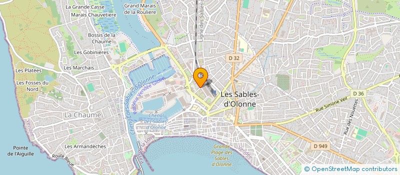 localisation de l'entreprise MADAME LENNA BODIN à LES SABLES-D'OLONNE