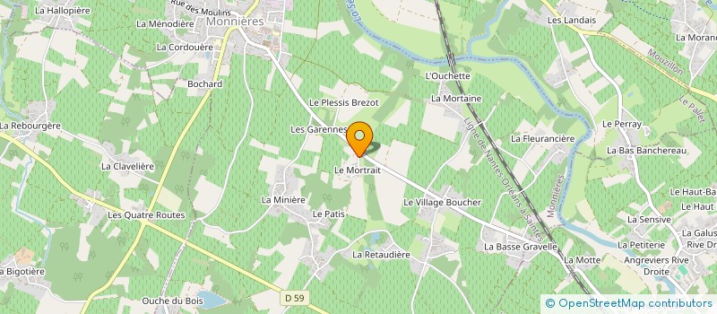 localisation de l'entreprise MADAME LEONE CHEDORGE  MONNIERES