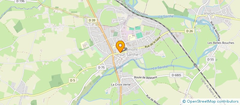 localisation de l'entreprise MADAME LEONE LIGOT  BEAUMONT-SUR-SARTHE