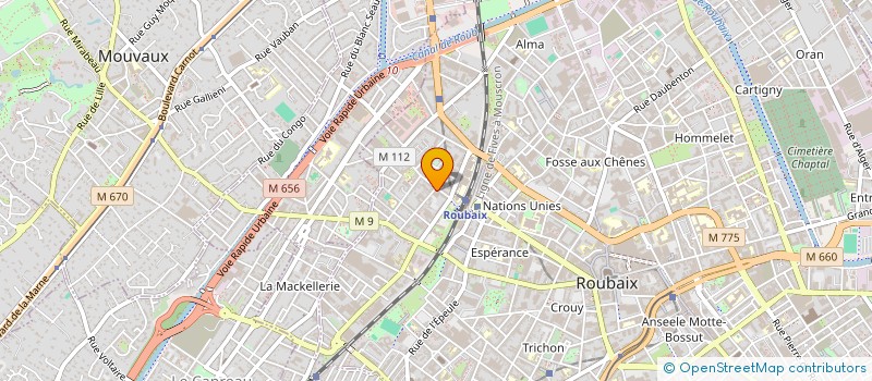 localisation de l'entreprise MADAME LEONE MULLEBECQ  ROUBAIX