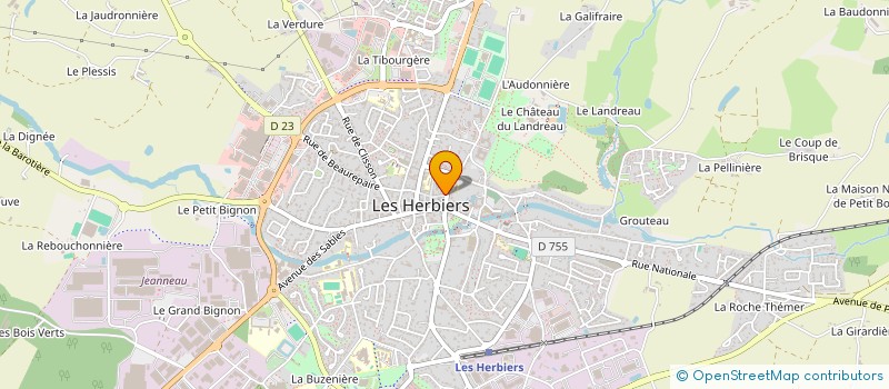 localisation de l'entreprise MADAME LEONE ROIRAND à LES HERBIERS