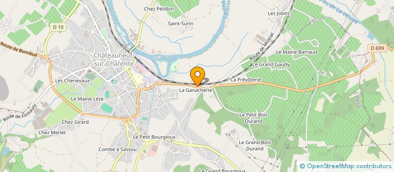 localisation de l'entreprise MADAME LEONIE BONNIN à CHATEAUNEUF-SUR-CHARENTE