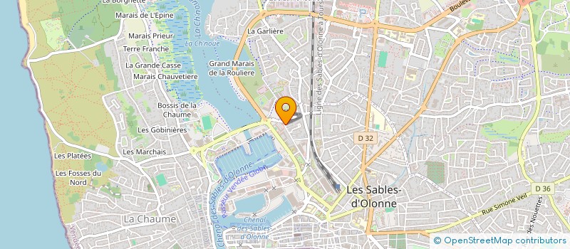 localisation de l'entreprise MADAME LEONIE BOUDAUD  LES SABLES-D'OLONNE