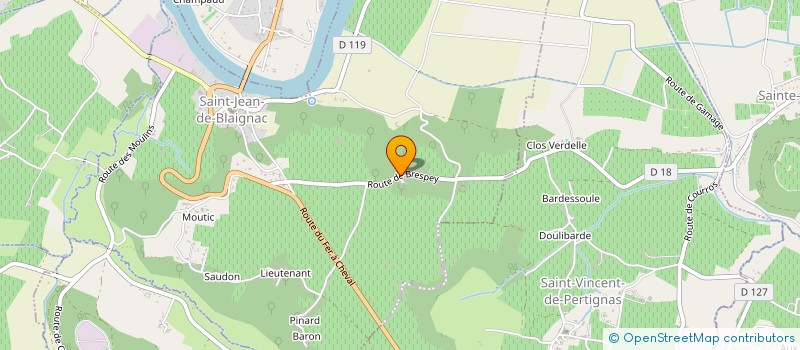 localisation de l'entreprise MADAME LEONIE BOUILLE  SAINT-JEAN-DE-BLAIGNAC