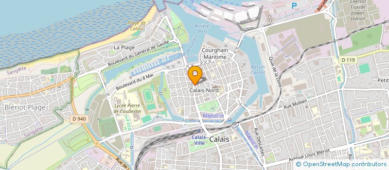 localisation de l'entreprise MADAME LEONIE CARON  CALAIS