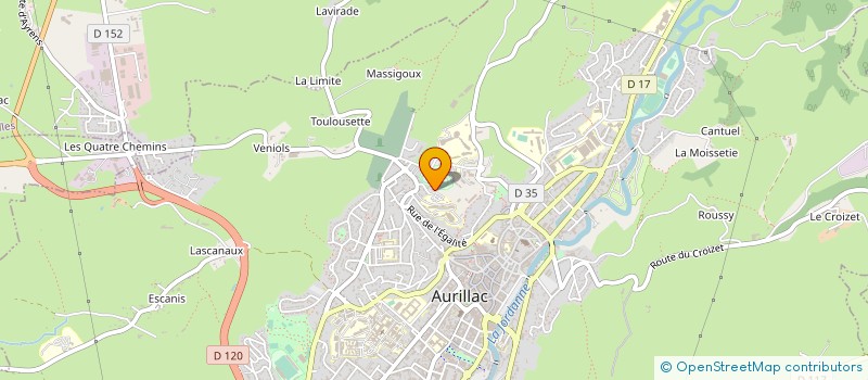 localisation de l'entreprise MADAME LEONIE CASTANIER à AURILLAC