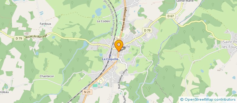 localisation de l'entreprise MADAME LEONTINE CUBERTAFOND  LA COQUILLE