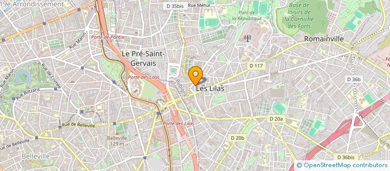 localisation de l'entreprise MADAME LEOPOLDINE BLANC à LES LILAS
