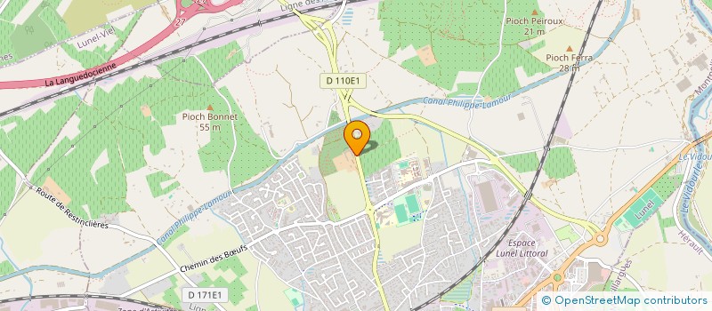 localisation de l'entreprise MADAME LEOPOLDINE HUGO  LUNEL