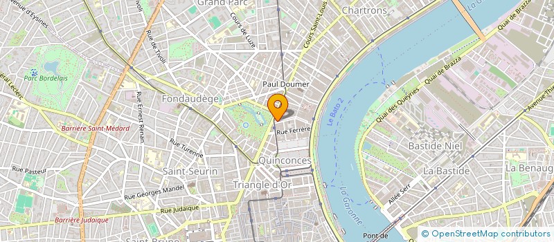 localisation de l'entreprise MADAME LEOPOLDINE O ZOUX  BORDEAUX