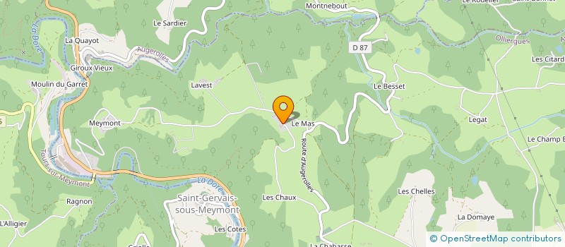 localisation de l'entreprise MADAME LESLEY TITHER  OLLIERGUES