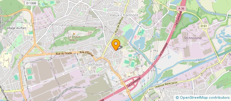 localisation de l'entreprise MADAME LESLIE BELLINASO à SOCHAUX
