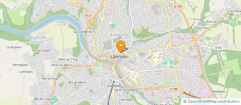 localisation de l'entreprise MADAME LESLIE BIGO  LANNION