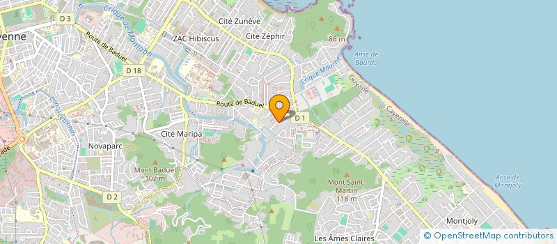 localisation de l'entreprise MADAME LESLIE DARES  CAYENNE