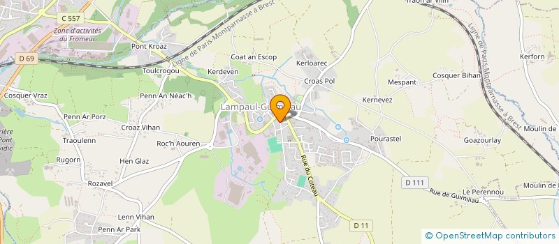 localisation de l'entreprise MADAME LESLIE DONOT  LAMPAUL-GUIMILIAU