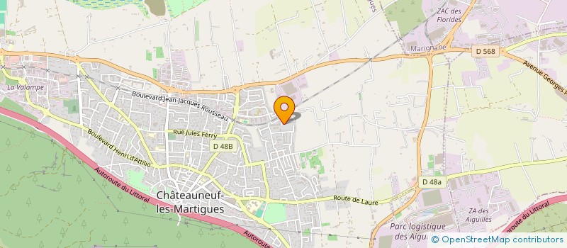 localisation de l'entreprise MADAME LESLIE FLORET  CHATEAUNEUF-LES-MARTIGUES