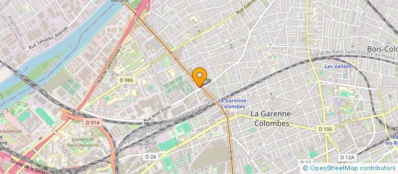 localisation de l'entreprise MADAME LESLIE GILARDEAU à COLOMBES