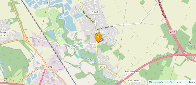 localisation de l'entreprise MADAME LESLIE JACQUOT  VERRIERES