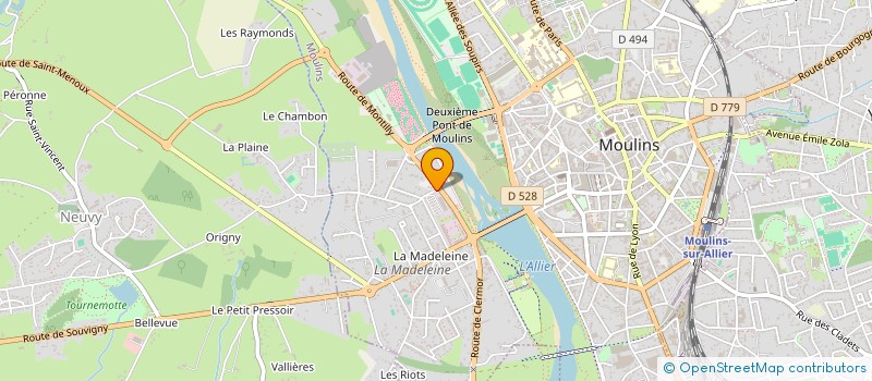 localisation de l'entreprise MADAME LESLIE ROUX  MOULINS