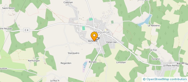 localisation de l'entreprise MADAME LESLIE VANHOOREN  MALGUENAC