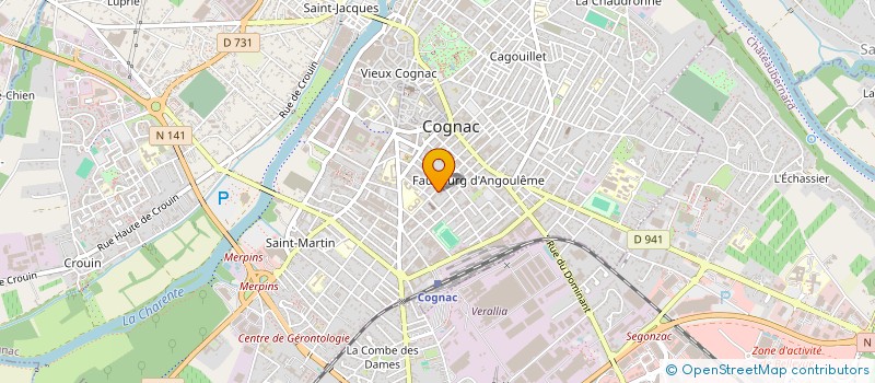 localisation de l'entreprise MADAME LESLY BUREAU à COGNAC