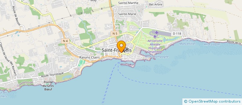 localisation de l'entreprise MADAME LESLY FOURNIER à SAINT-FRANCOIS