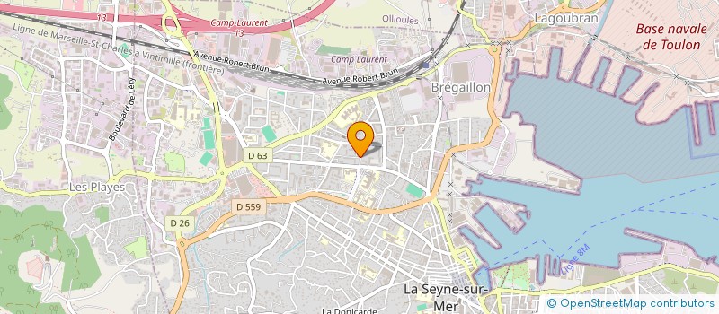 localisation de l'entreprise MADAME LETICIA ANDRE à LA SEYNE-SUR-MER