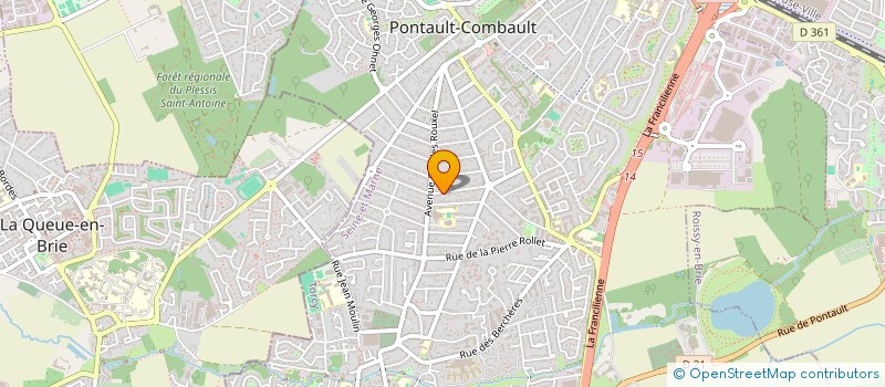 localisation de l'entreprise MADAME LETICIA MARTINS SENA à PONTAULT-COMBAULT