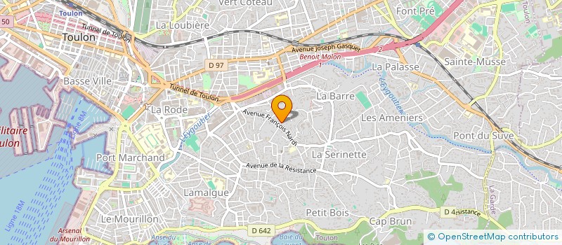 localisation de l'entreprise MADAME LETITIA LAUNARO  TOULON