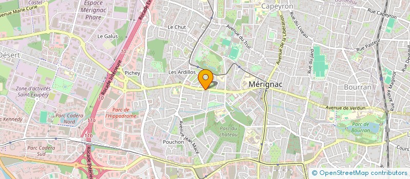 localisation de l'entreprise MADAME LEXANE VIOLETTE  MERIGNAC