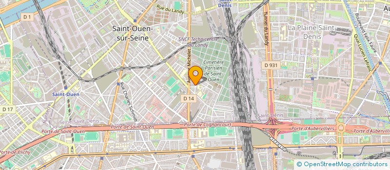 localisation de l'entreprise MADAME LI-YUN HU à SAINT-OUEN-SUR-SEINE