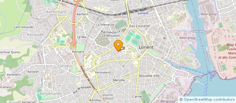 localisation de l'entreprise MADAME LIANE BODIN à LORIENT
