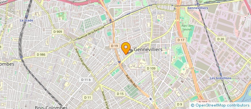 localisation de l'entreprise MADAME LIDESA SYLVESTRE à GENNEVILLIERS