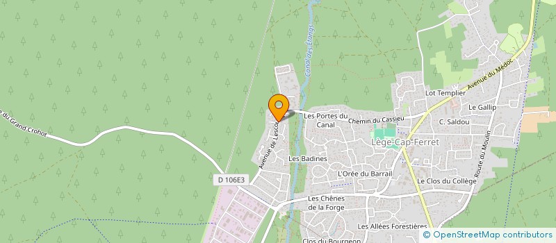 localisation de l'entreprise MADAME LIDWINE LOISEL  LEGE-CAP-FERRET