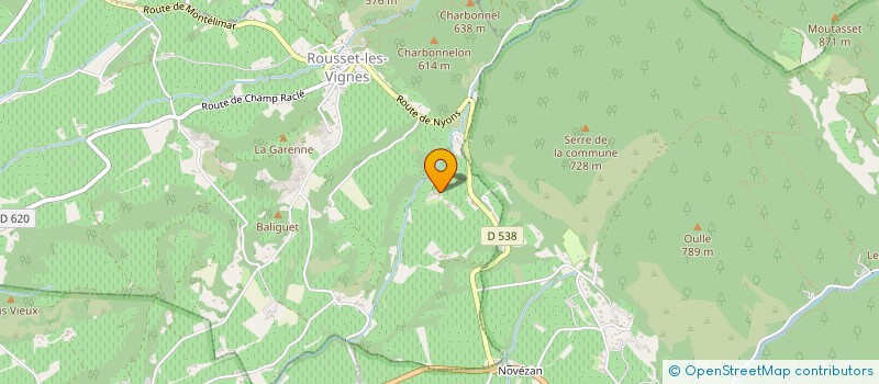 localisation de l'entreprise MADAME LILA LLACER  ROUSSET-LES-VIGNES