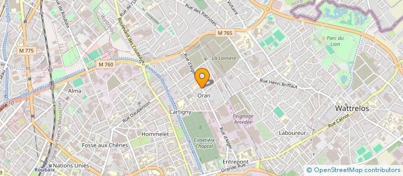 localisation de l'entreprise MADAME LILA OUADOURI  ROUBAIX