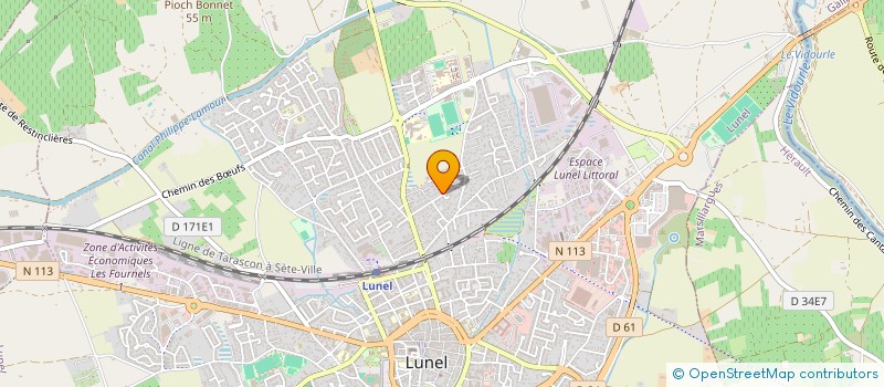 localisation de l'entreprise MADAME LILIANE BACLE  LUNEL