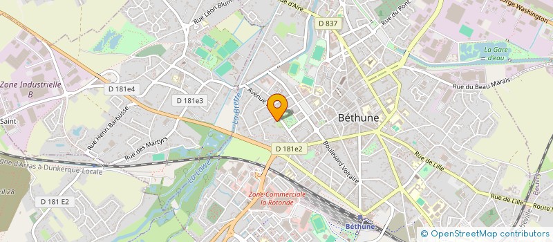 localisation de l'entreprise MADAME LILIANE BODELOT à BETHUNE