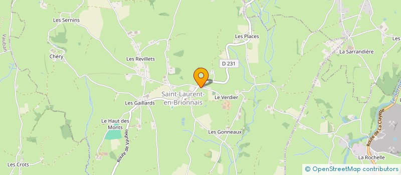 localisation de l'entreprise MADAME LILIANE BRANCHE  SAINT-LAURENT-EN-BRIONNAIS