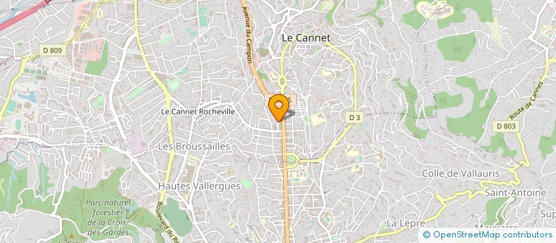 localisation de l'entreprise MADAME LILIANE DECLERCQ à LE CANNET