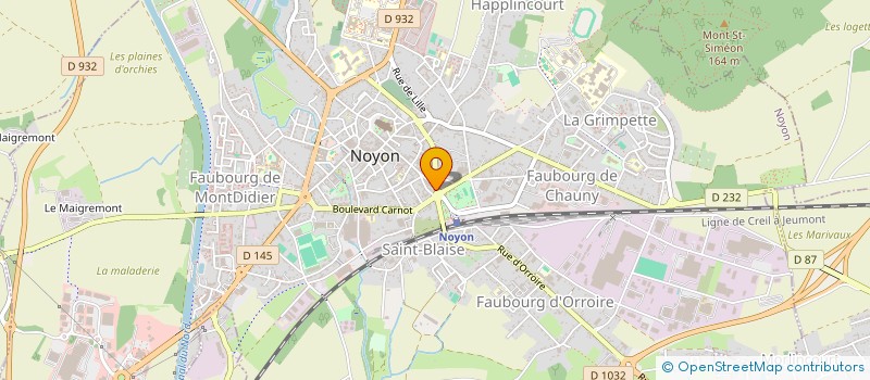 localisation de l'entreprise MADAME LILIANE DERUELLE  NOYON