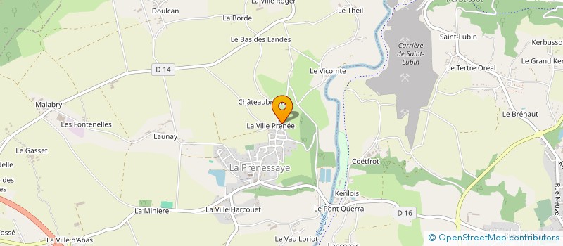 localisation de l'entreprise MADAME LILIANE KERMEUR  LA PRENESSAYE