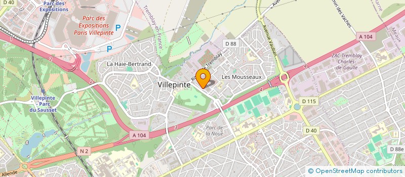 localisation de l'entreprise MADAME LILIANE LECALVEZ à VILLEPINTE