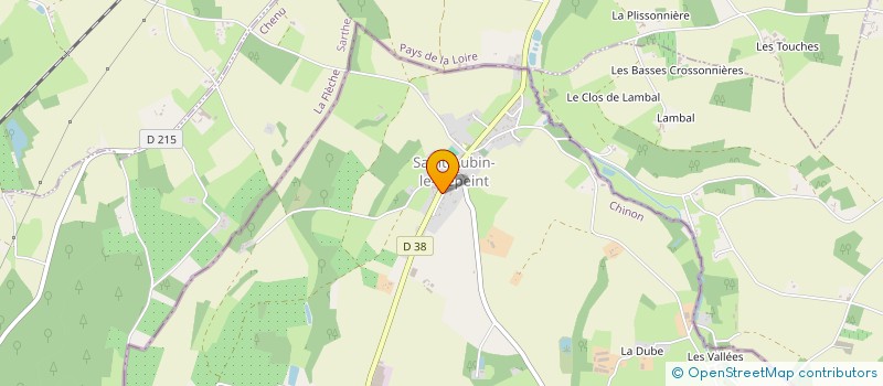 localisation de l'entreprise MADAME LILIANE MENARD  SAINT-AUBIN-LE-DEPEINT