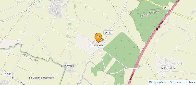 localisation de l'entreprise MADAME LILIANE MERCIER  LA FOYE-MONJAULT