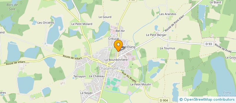localisation de l'entreprise MADAME LILIANE MERIEUX  CHALAMONT
