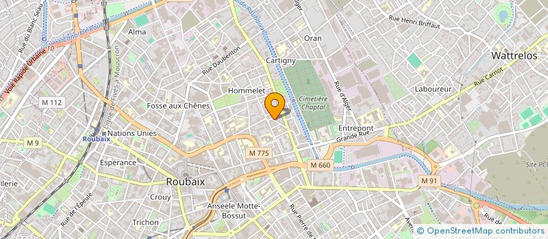 localisation de l'entreprise MADAME LILIANE MOREIRA SANTOS  ROUBAIX