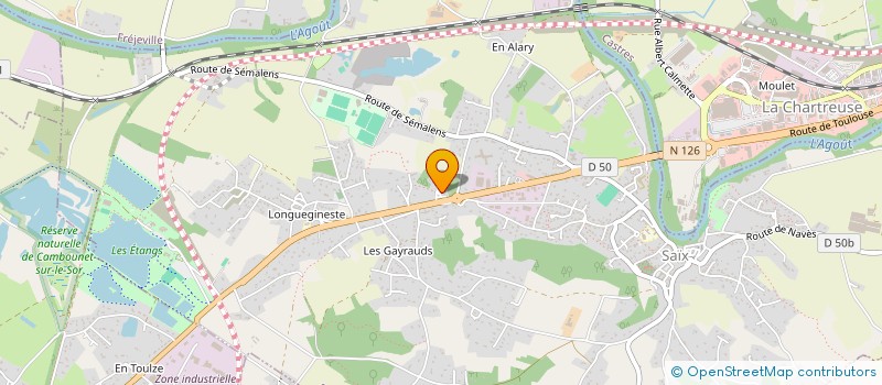 localisation de l'entreprise MADAME LILIANE POUSSINES  SAIX