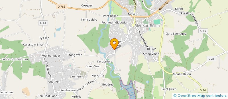 localisation de l'entreprise MADAME LILIANE RAKOTOMALALA  RIEC-SUR-BELON