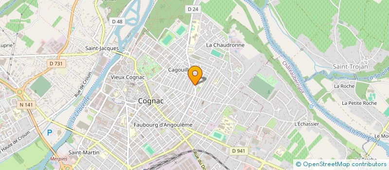 localisation de l'entreprise MADAME LILIANE RIVAUD à COGNAC